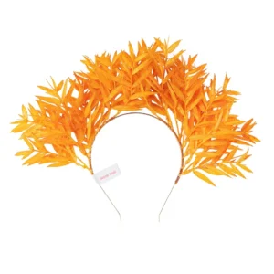 headband striking color bamboo leaves