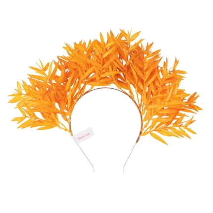 headband striking color bamboo leaves