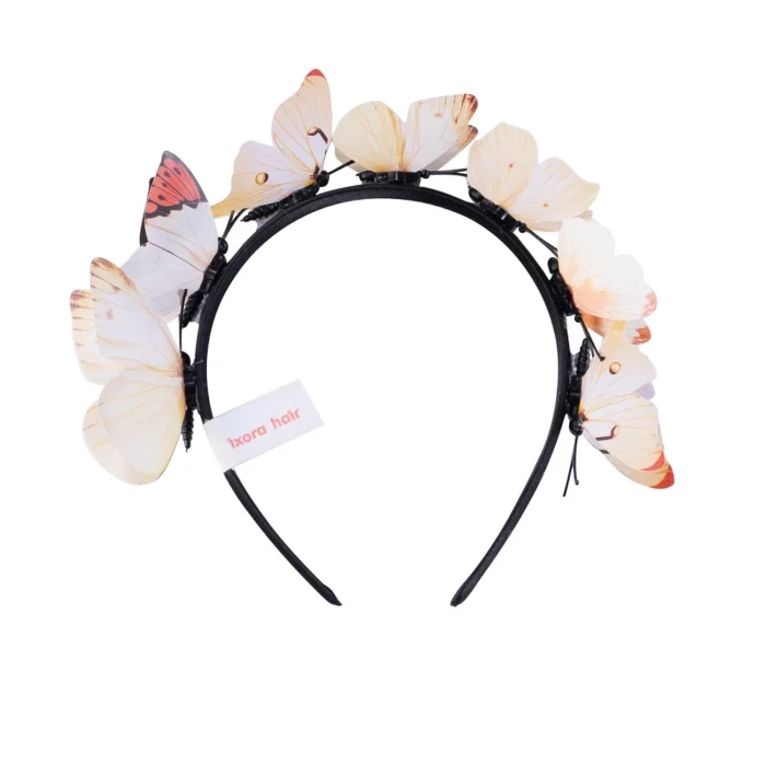 hair crown and flower wreath alternative white