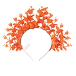 boho bohemian hair wreath alternative red orange