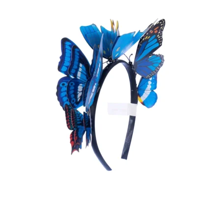 luxury blue butterfly headband crown alternative