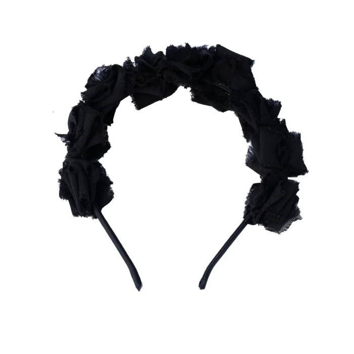 black dark gothic headband for hair