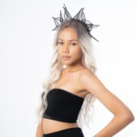 black sinamay headband for horse race fascinators