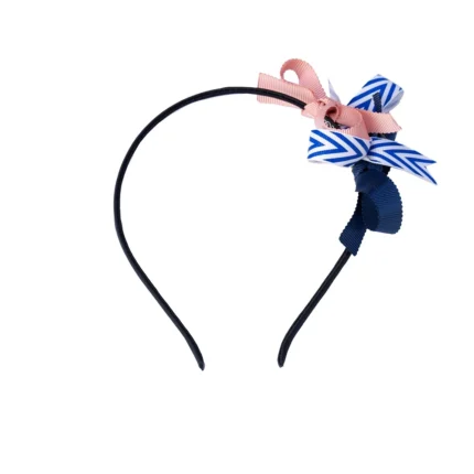 birthday garden party three colored bow headband